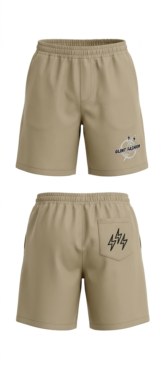 GLINT EMBROIDERY CHINOS SHORT
