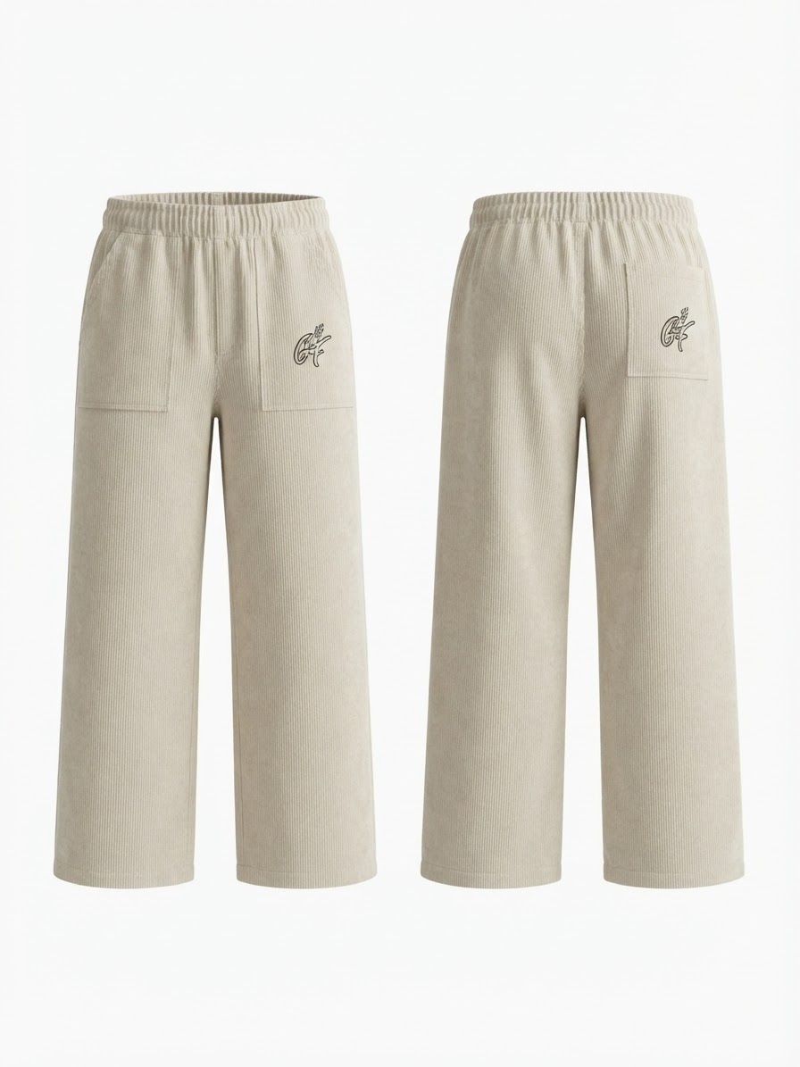 GLINT EMBROIDERY CORDUROY TROUSER