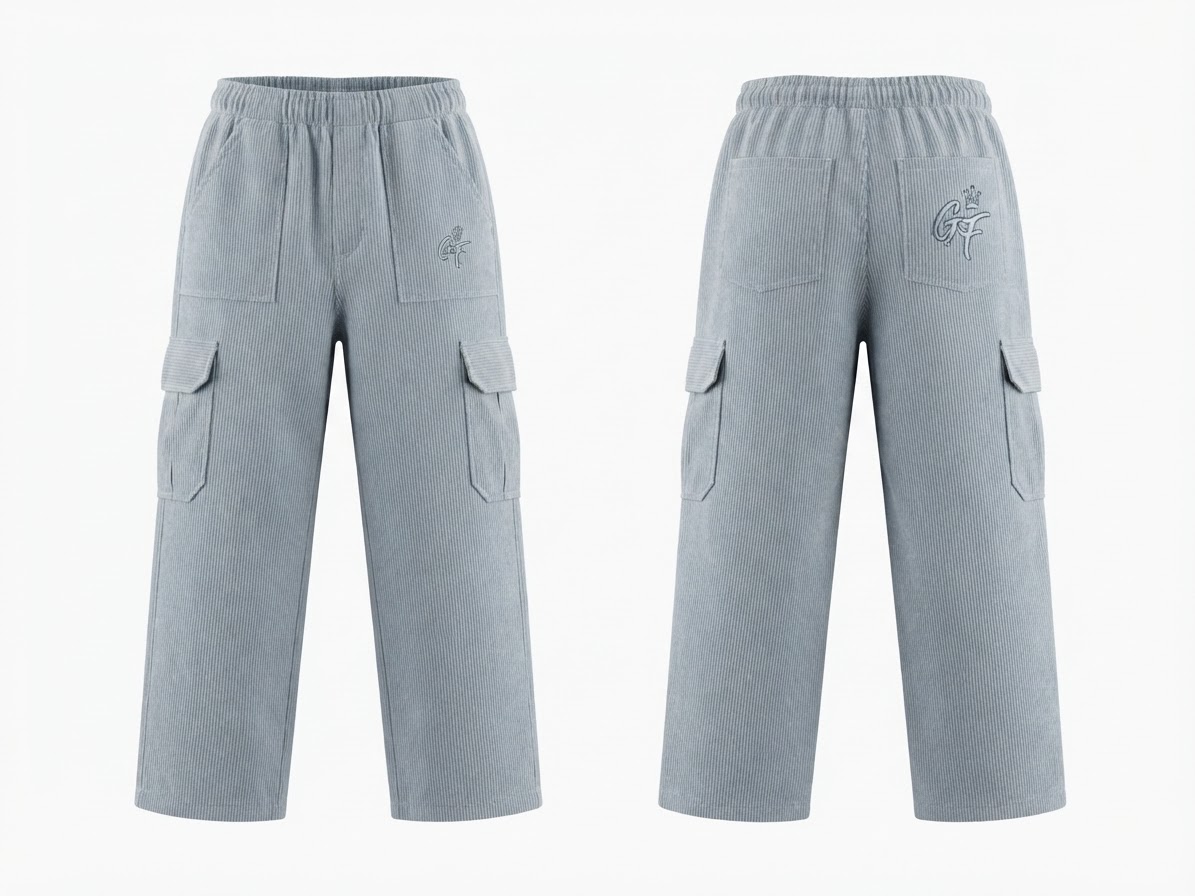 GLINT EMBROIDERY CORDUROY TROUSER