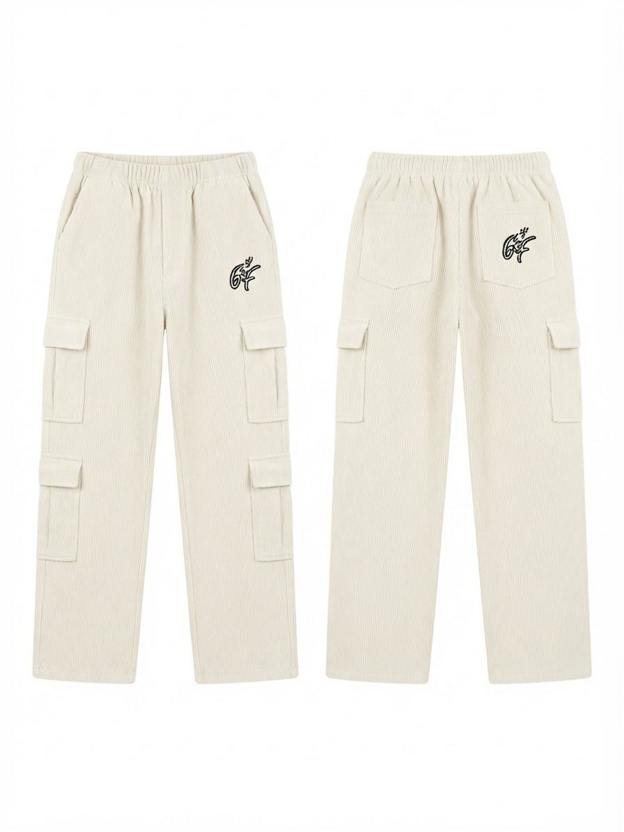 GLINT EMBROIDERY CORDUROY TROUSER