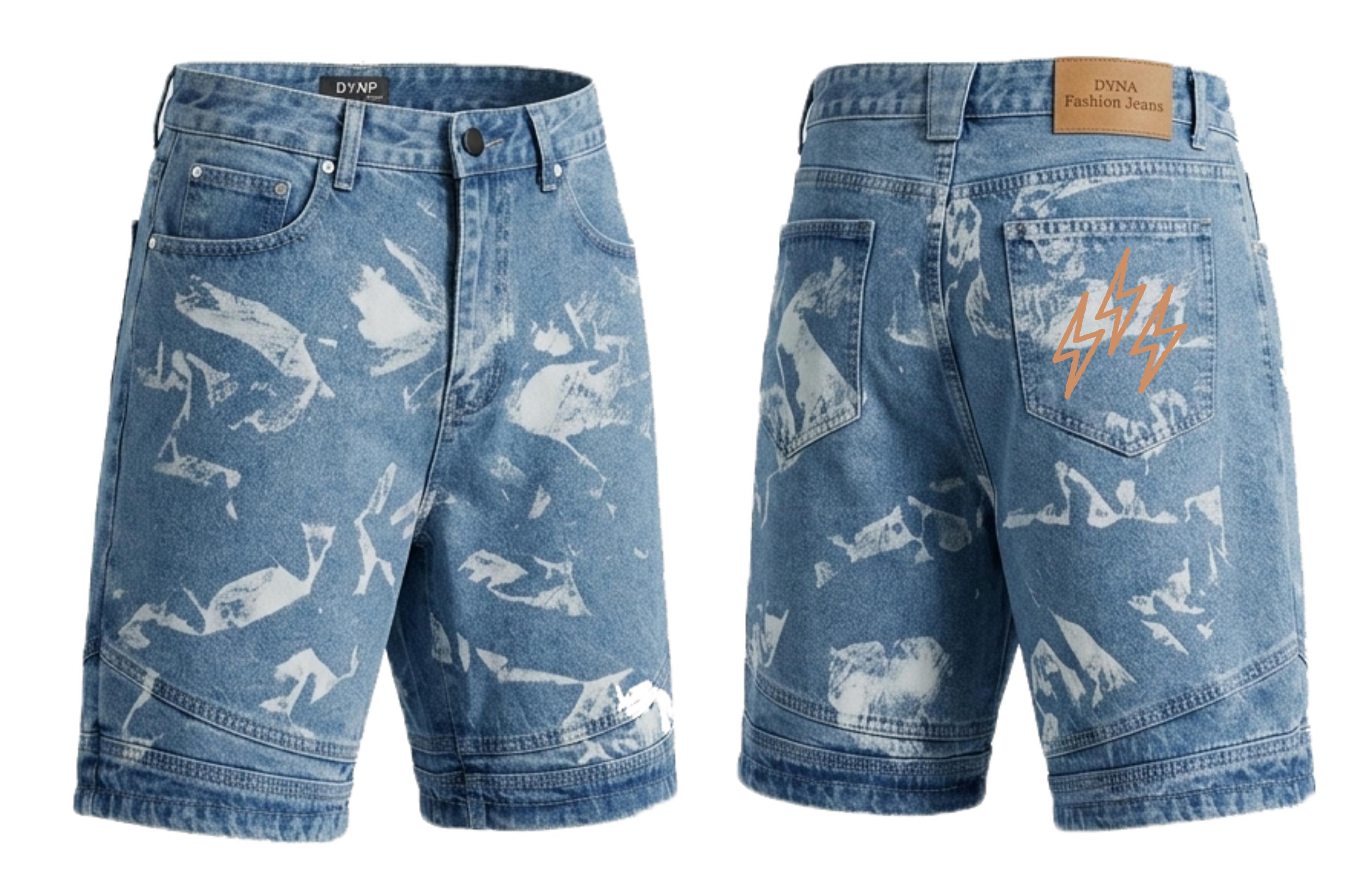 GLINT EMBROIDERY SHORT JEANS
