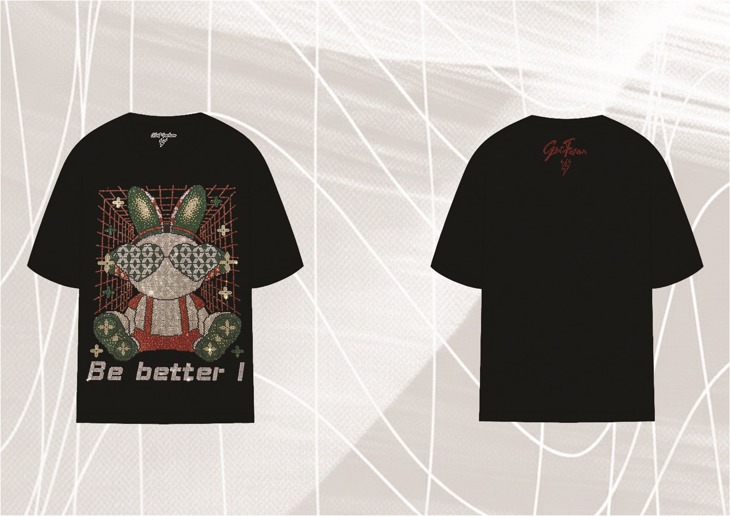 BE BETTER RHINESTONE ROUND NECK